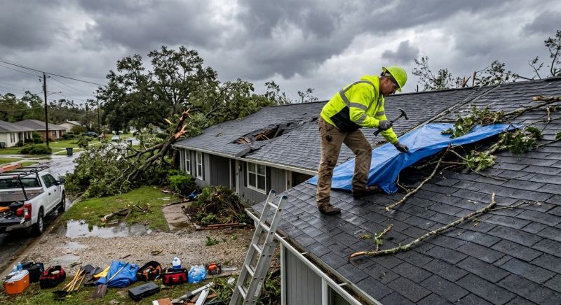 Storm Damaged Roof Repair Service